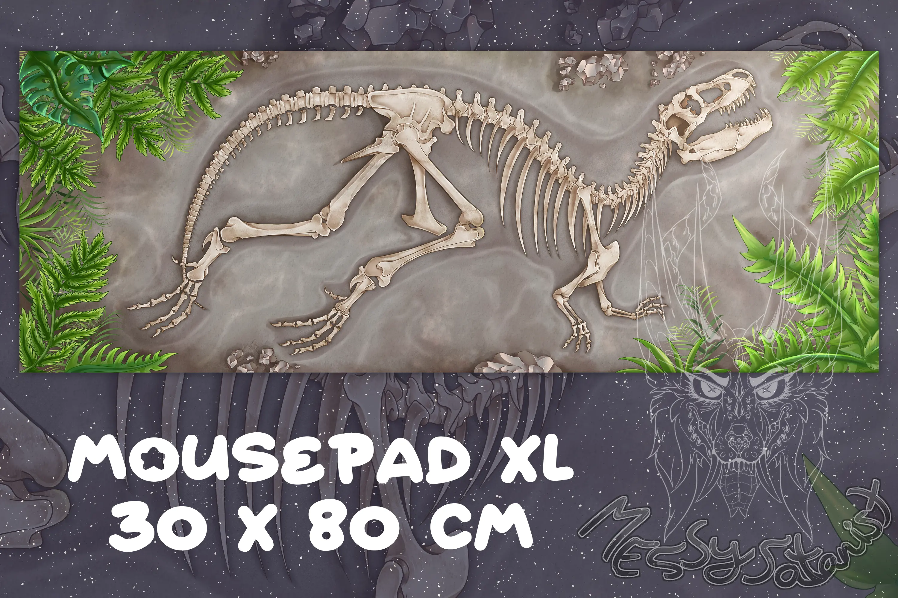 T-Rex Fosil Large Mousepad