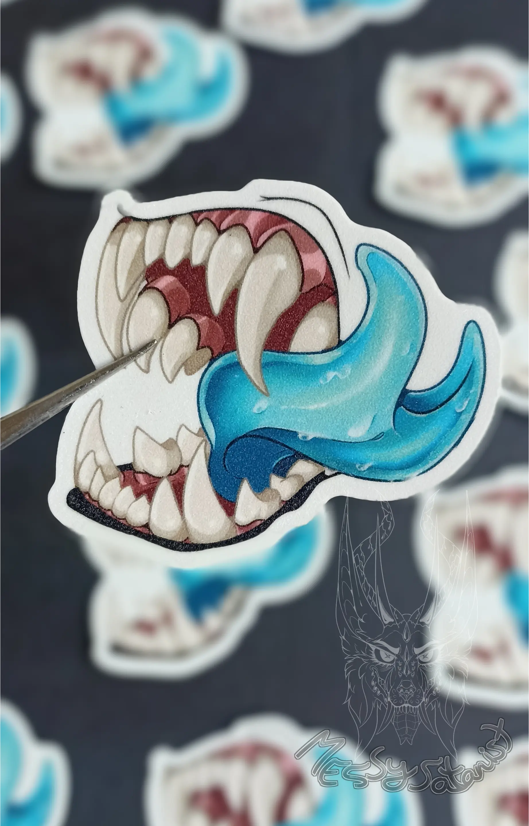 [20000000197] Maw lengua azul Sticker