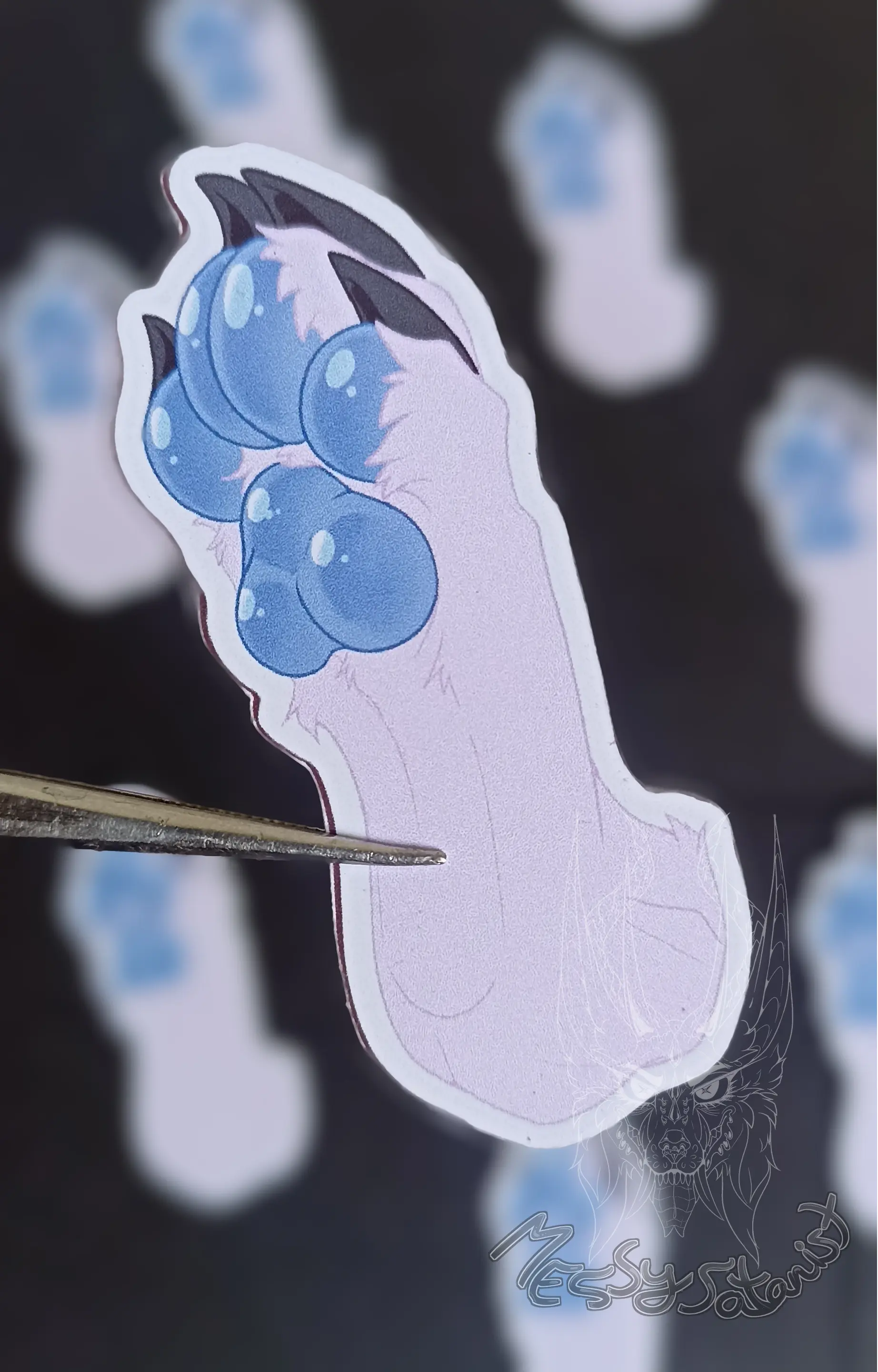 [10000000244] Paw Beans azul Sticker