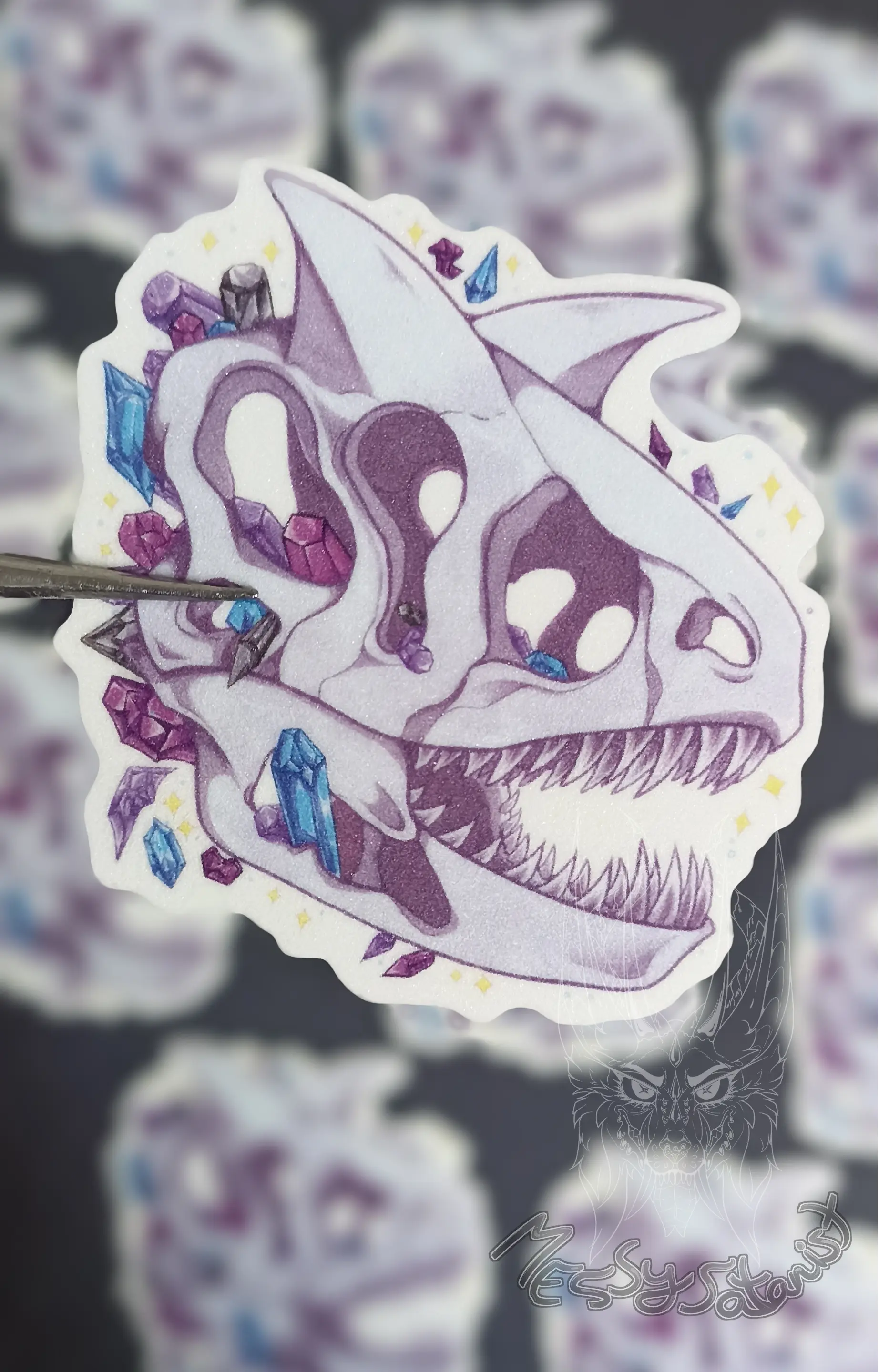 [20000000205] Carnotauro Craneo Sticker chico